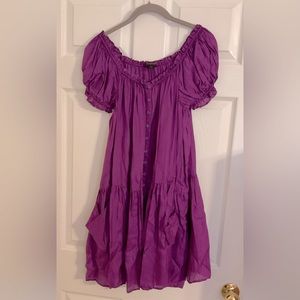Betsey Johnson Vintage Silk Babydoll Dress sz 8 Violet Purple 90’s Lolita